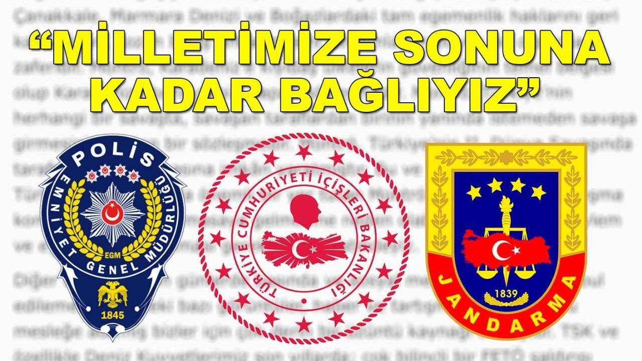 Darbe imalı bildiriye karşı Emniyet, Jandarma ve İçişleri'nden ortak yanıt!
