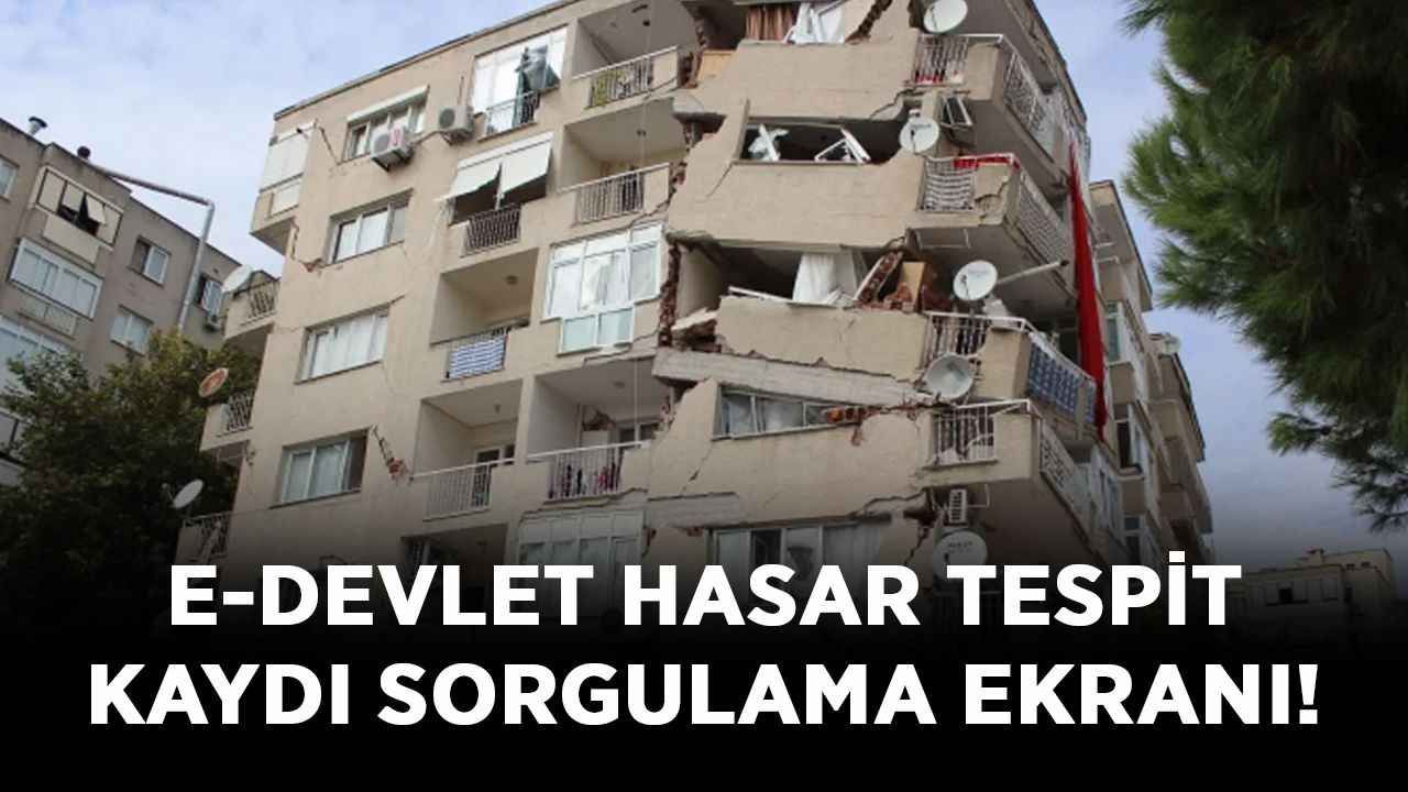 Deprem hasar tespit sorgulama nasıl yapılır? E-devlet hasar tespit kaydı sorgulama ekranı!
