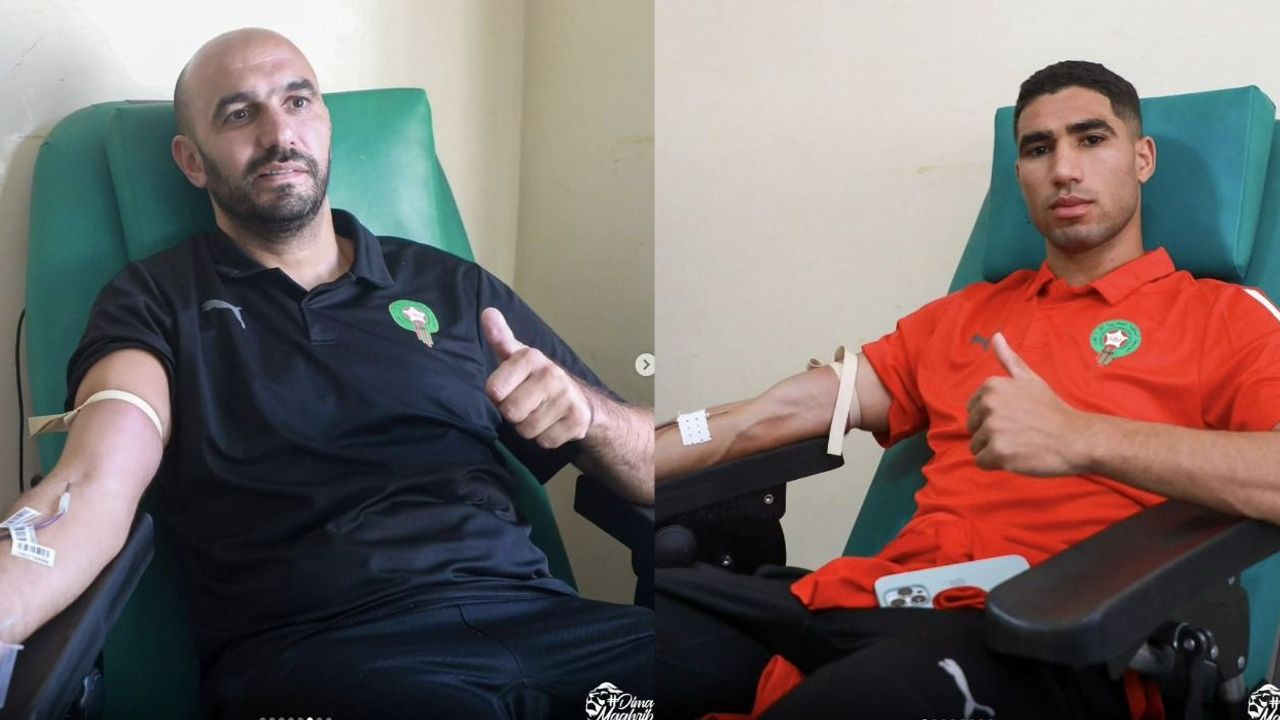 Fas Milli Futbol Takımı'ndan kan bağışı
