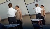 Okulda öğretmenden öğrenciye şiddet kamerada