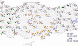 Türkiye geneli hava durumu 14 Şubat 2020 Cuma | Bugün hava nasıl olacak? İşte 5 günlük haritalı hava raporu