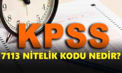 KPSS 7113 nitelik kodu nedir? 7113Nitelik kodu ne anlama geliyor?