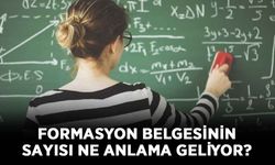 Formasyon belgesi nedir, ne demektir? Pedagojik Formasyon belgesinin sayısı ne anlama geliyor?