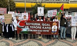 Edirne'de İsrail'in Gazze'ye yönelik saldırıları sessiz yürüyüşle protesto edildi