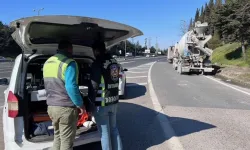 Yola beton döken beton mikseri şoförlerine 8 bin lira ceza kesildi