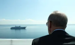 TCG Anadolu Çanakkale Boğazı'nda! Cumhurbaşkanı Erdoğan'lı paylaşım