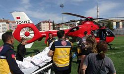 Ambulans helikopter nakil bekleyen koah hastası için havalandı