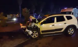 Adana'da kamyonete çarpan otomobilin sürücüsü ağır yaralandı