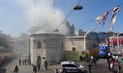 Taksim Meydanı'nda yangın! Taksim Maksem’inde boyalar patladı