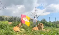 Galatasaray’ın 24. şampiyonluğunu aslanlarıyla kutladı