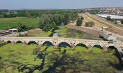 Tunca Nehri'nin bazı bölümlerini kuraklık vurdu