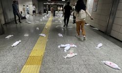 Marmaray Sirkeci durağında kanlı İsrail protestosu!