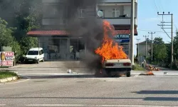 Samsun'da seyir halinde alev alev yandı!