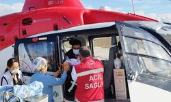 Tokat'ta ambulans helikopter, 22 günlük bebek için havalandı