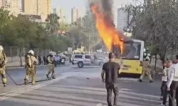 Ataşehir’de İETT otobüsü alev alev yandı!