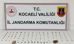 Kocaeli'de tarihi eser operasyonunda 100 sikke ve 15 obje ele geçirildi