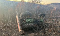 Bolu'da devrilen traktörün sürücüsü öldü