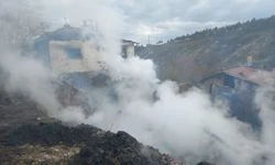 Alevlere teslim olan ev, ahır ve samanlık küle döndü