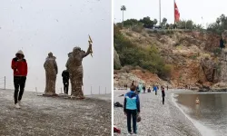 Bu iki fotoğraf da bugün çekildi: Aynı kentte, aynı gün iki ayrı mevsim yaşandı