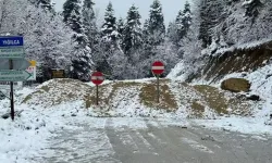 Bolu'da ulaşıma kar engeli!