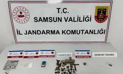 Jandarma tarihi eser ve uyuşturucu ele geçirdi