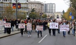 Sırbistan'da tren istasyonu kazası protesto edildi