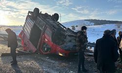 Ardahan'da büyükbaş hayvan yüklü kamyonet ile tırın çarpıştığı kazada 3 kişi yaralandı