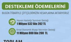 Üreticiye 13 milyon 332 bin 402 TL tarımsal destekleme ödemesi