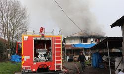 Hızlı müdahale iki katlı evi kurtardı