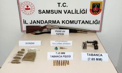 Samsun'da Jandarma silah ve uyuşturucu ele geçirdi