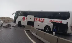 Muğla'daki kazada yolcu otobüsü bariyerlere çarptı