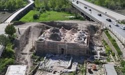 Edirne'de müze olarak işlevlendirilecek Gazi Mihal Hamamı'nda restorasyon çalışmaları sürüyor