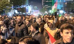 Gazze'ye giden yardım gemisine gerçekleştirilen saldırı protesto edildi