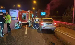 Bursa'da kamyona çarpan otomobilin sürücüsü ağır yaralandı