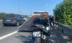 Ümraniye'de motosikletinin çarptığı belediye işçisi ağır yaralı