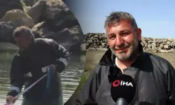 Dedesinden öğrendiği yöntemle 50 kilo balık yakalıyor!