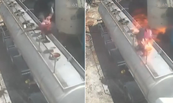Sigara ile tanker kapağı açtı: Bomba gibi patladı