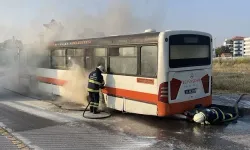 Eskişehir'de belediye otobüsünde yangın