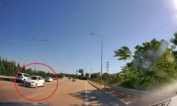 Bursa'da otobanda ters şeritte ilerledi