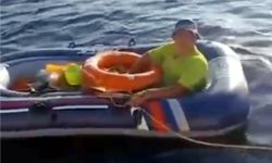 Lastik botla sürüklendi: Ekipler harekete geçti