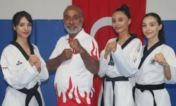 Üç kızını milli sporcu yapan tekvando antrenörü baba gururlu