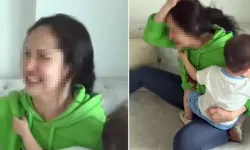 Tepki çeken görüntü! Bebeğini böyle ısırdı