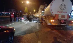 Çorum'da otomobil ile tanker çarpıştı: 1 ölü