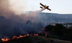 Sakız Adası'nda yangın: Bazı köyler tahliye edildi