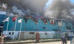 Bolu'da fabrika yangını