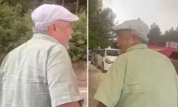 Yangının ortasında gözyaşları içinde eşini aradı