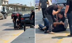 Bursa'da cadde ortasında dayak: Eski kocasını tekme tokat dövdü