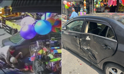 İstanbul'da faciadan dönüldü: Vinç kaydı, yaşlı adam iki torunuyla otomobilin altında kaldı