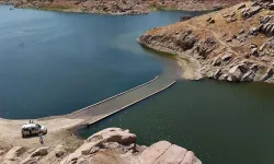 Kırklareli'nde baraj suyu çekilince Çağlayan Köprüsü ortaya çıktı