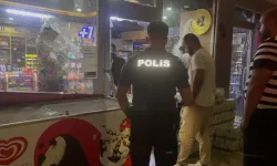 Erzincan'da alkollü şahıs iş yerlerinin camlarını kırdı